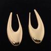 Big Exaggerated Women's Hanging Earrings Hollow U Shape Hyperbole Dangle Earrings Gold Color Metal Drop Earrings Fashion Jewelry