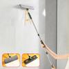 180° Rotatable Long Handle Window Mop Glass Cleaner Mop With Silicone Scraper Window Cleaning Brush Household Cleaning Tools