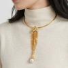 Zinc Zinc Alloy Fashion Exaggerated Necklace Rhinestone Fish Bone Neck Chain  For Women