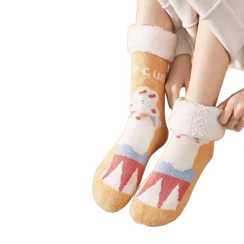 Lambswool Women's Thick Plush Socks - Warm Winter & Autumn Maternity Sleep Floor Socks