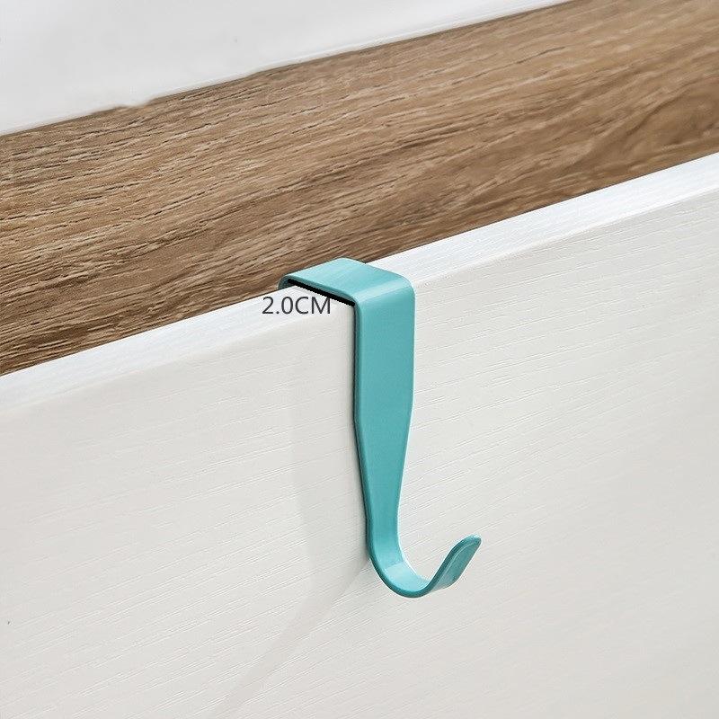Cabinet Closet Door Hook Punch Free Cabinet Storage Rack Bathroom Organizer Metal Coat Hat Hanger Hook Kitchen Hanging Rack