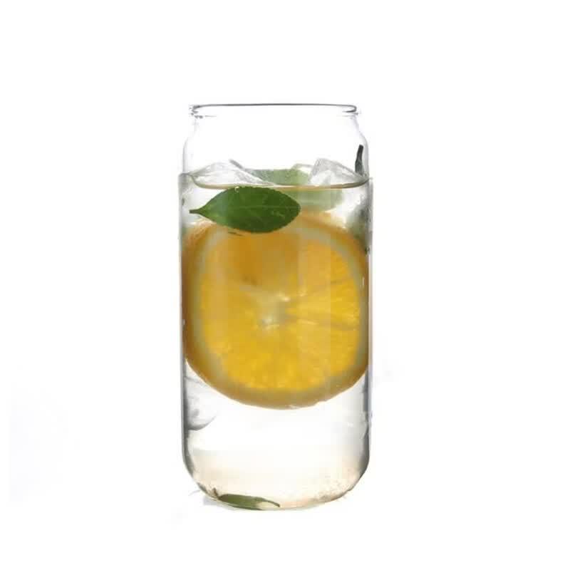 550ml Glass Drinking Cup with Straw and Bamboo Lid