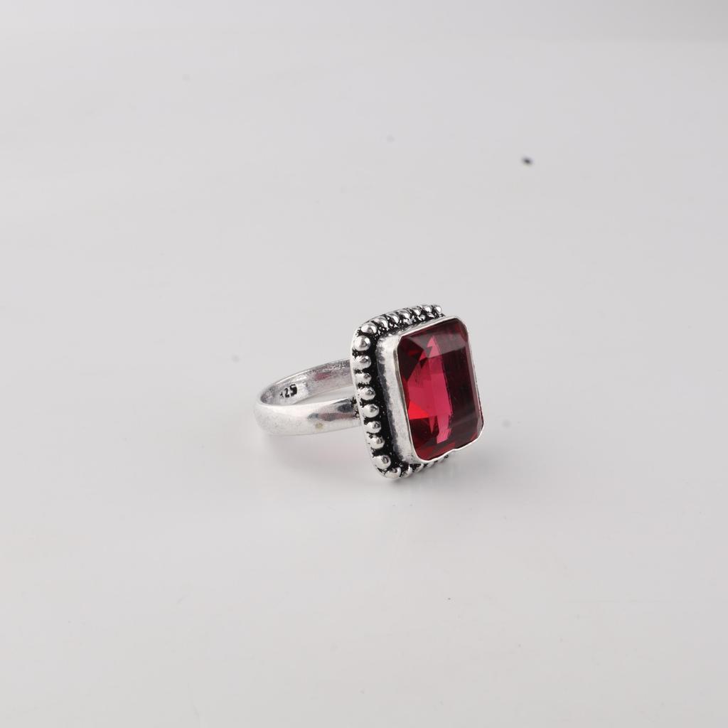 Natural Pink Rubellite Gemstone 925 Sterling Silver Handmade Jewelry Women Dainty Rings For Gift RR-74-1