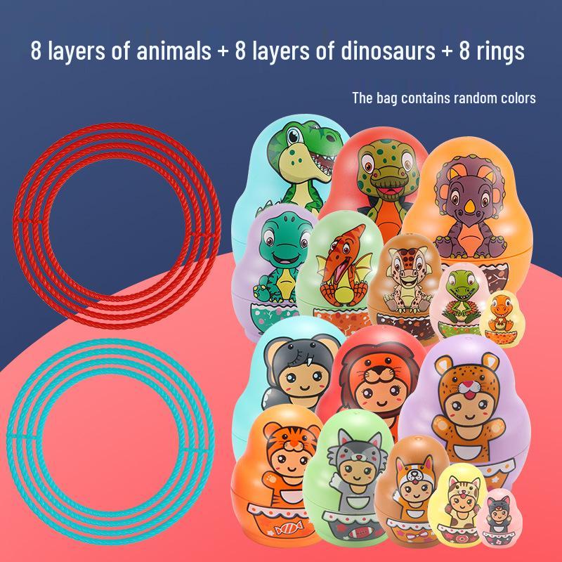 Rainbow Stacking Nesting Dolls for Toddlers | Educational Baby Toy Rings | Gift for Ages 1-2