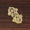 Wooden Box Mini Chinese Style Zinc Zinc Alloy Vintage Antique Furniture Hardware Hollow Flower Butt Hinges