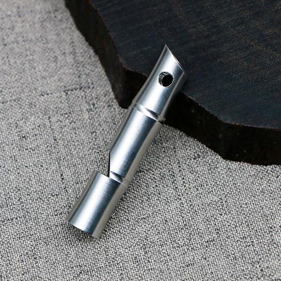 Whistle Crisp Sound Bamboo Knot Design High Hardness Survival Stainless Steel Pocket Tools Emergency Whistle Outdoor Sports