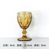 Vintage Colored Goblet, Wine and Water Glass, Machine Pressed, Clear, Blue, Pink, Grey, 1 Piece, 250ml