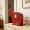 Creative Elephant Bookends, Metal Book Holder for Kids Students, Heavy Duty Non-Slip Desktop File Organizer for Home Office Decor