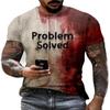 New Summer Short Sleeve Men's D Letter Halloween Theme Digital Printing T-Shirt Men