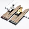 18/19/20/21/22/24mm Genuine Leather Watch Bracelet for Seiko Strap for Casio Steel Butterfly Buckle Slub Pattern Band with Box
