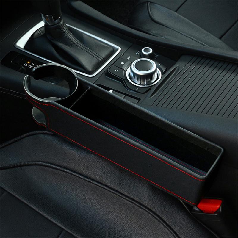 

New Car Seat Gap Organizer Vehicle Crevice Storage Box Accessories Cup Holder Black