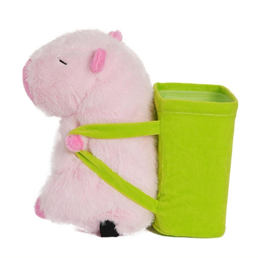 

Portable Car Tissue Boxes Multi-function Car Storage Bucket Car Armrest Box рожевий