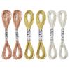 Uxcell 6 Skeins Embroidery Floss, Metallic Embroidery Thread Nylon Threads Bracelets String for Cross-Stitch Hand Embroidery