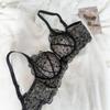 Lace Rimless Bra, Small Breasts Gathered and Supported, Thick 1/1 Cup, Comfortable and Breathable Girl's Style Underwear
