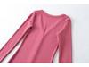 Elegant V-Neck Long Sleeve Dress - Sexy Hip-Hugging Mid-Length Skirt for Women, Perfect for Spring and Autumn.