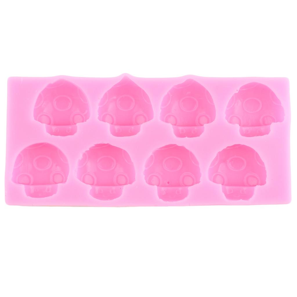 Soppsjokoladeform Soppsilikonformer Kakepyntverktøy Cupcake Topper Godteri Sjokoladegummipastaformer
