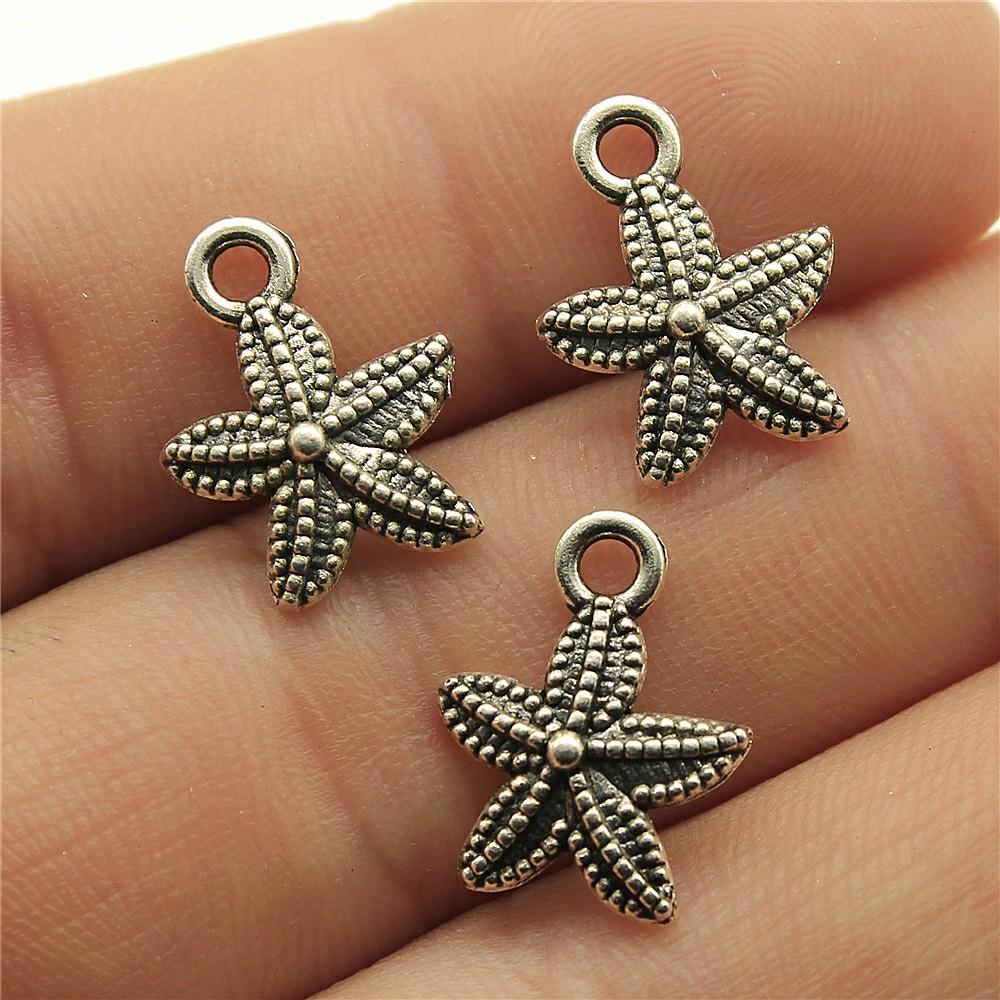 20pcs Conch Shell Starfish Connector Charms Pendants For Jewelry Making DIY Handmade Craft