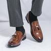 Trendige Neue Herren Strickmuster Quasten Schuhe Gentleman Business Slipper Kleid Loafers Homecoming Festzug Schuhe Zapatos Hombre