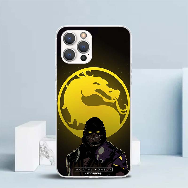

Scorpion Zero Sub Mortal Kombat Soft Cover for iPhone 16 17 Air 15 14 Pro Max 16E Phone Case 13 Mini 12 11 7 SE 8 Print Pattern iPhone 14 Plus