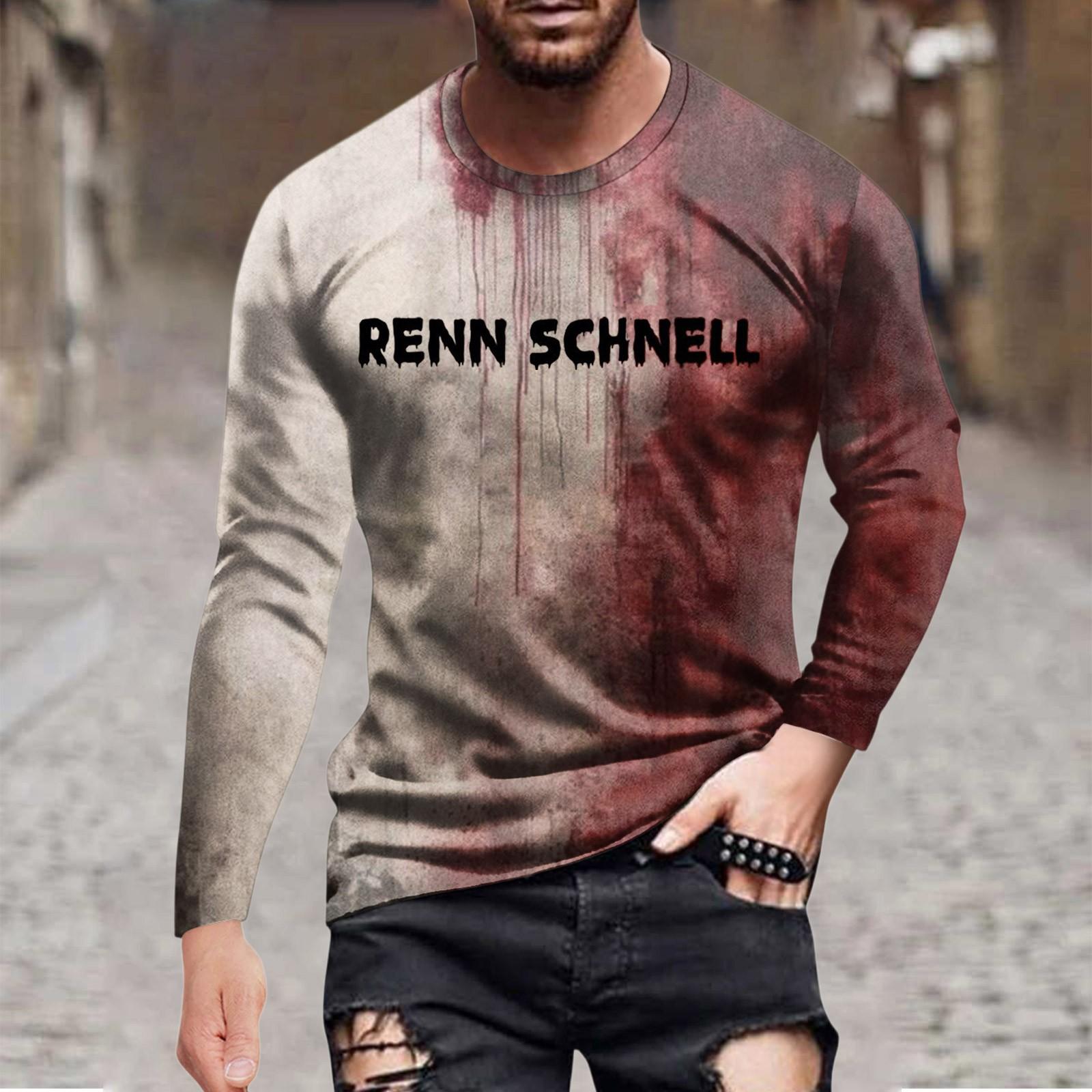 

Halloween Printed Men s Long-sleeved Top T-shirt Casual Daily Wear XL