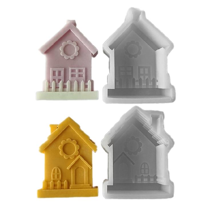 Candle Mold Silicone Craft Moulds House Shape Perfect Gift for Hand-Making Lover