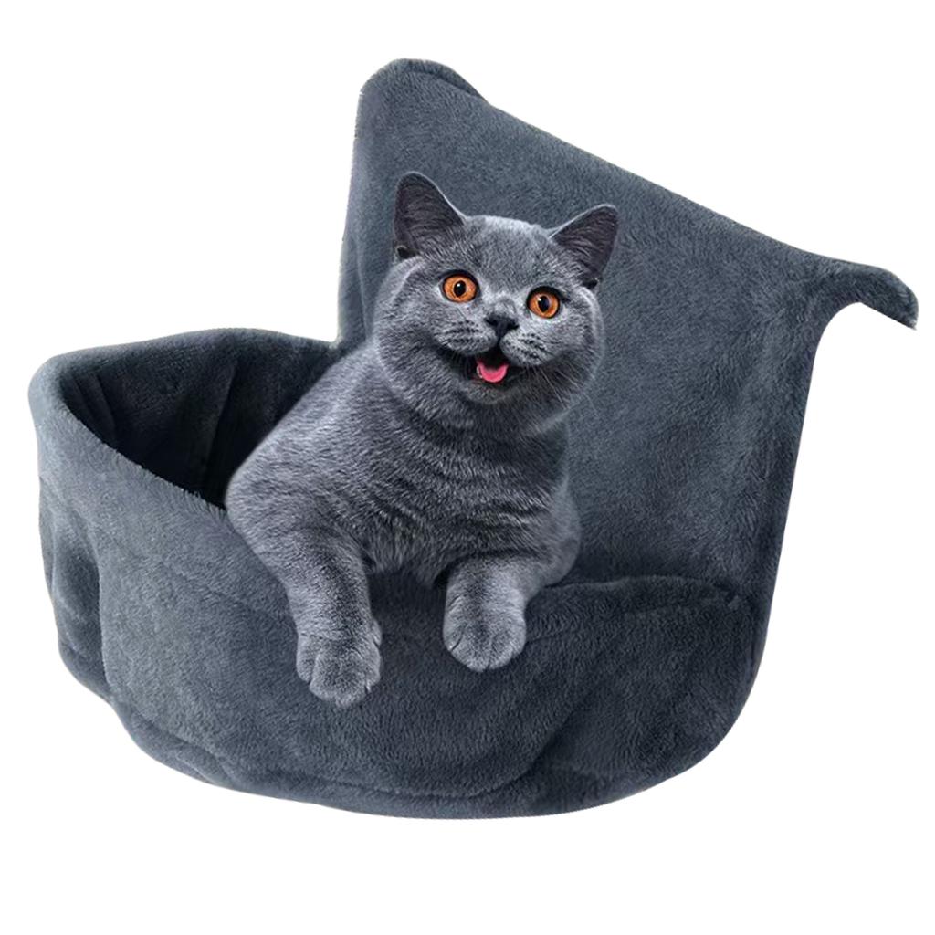 Plush Cat Hammock Bed Large Hanging Hammock Sleep Bed for Cats Warm Pet Bed for Winter Detachable and Machine Washable
