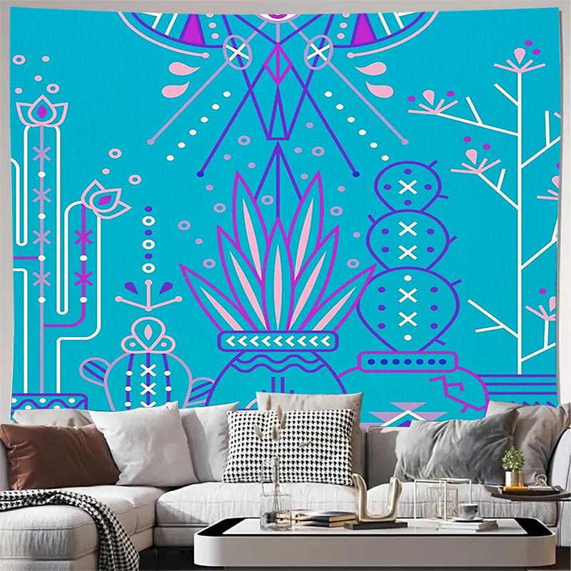 

Bohemian Tapestry Wall Hanging Desert Cactus Aesthetic Room Decor Southwestern Wall Art Hippie Home Decor Bedroom Backdrop Large 74x94cm(29x37in)