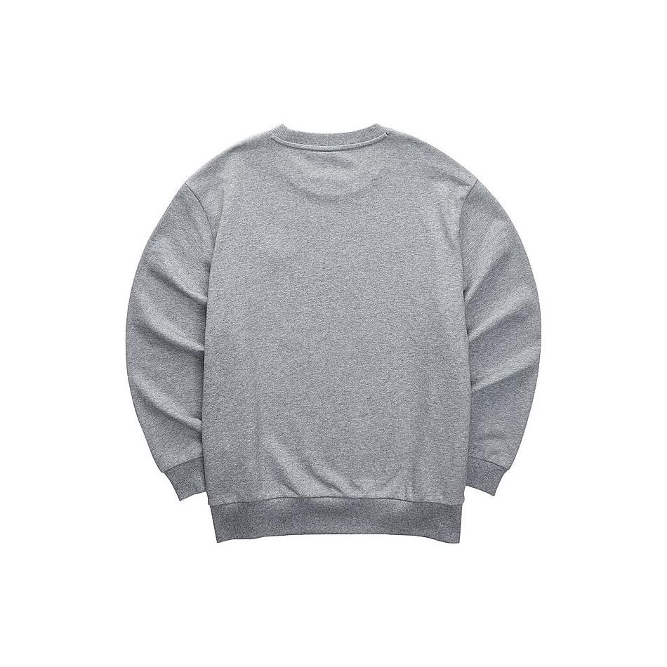 Skechers Solid Color Knitted Crew Neck Sweatshirt Men tops Light-Gray L423M076-004F