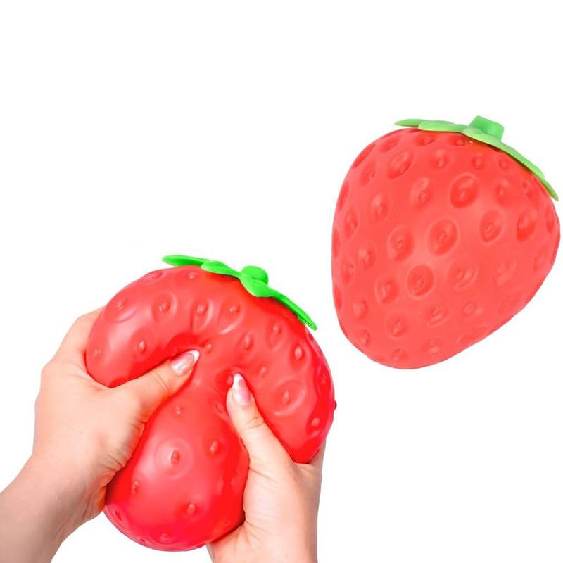 Handmade Strawberry Super Soft Squishy Toys Slow Rebound Anxiety Release Stress Relief Fidget Toy For Birthday Gift Party Favors