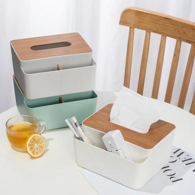 Držák na krabičku na kapesníky, bambusový kryt, krabička na toaletní papír, držák na ubrousky, dávkovač kapesníků, úložný box na papírové ručníky, krabičky na kapesníky