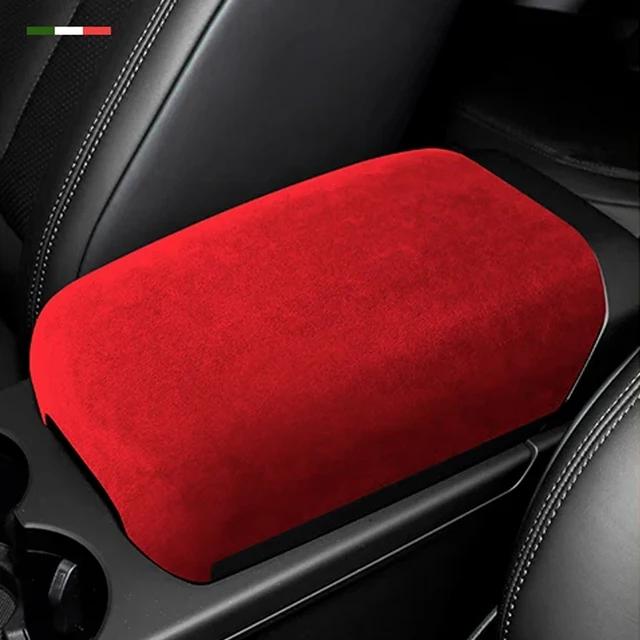 Housse d'accoudoir adhésive en daim, panneau de couvercle de boîte de rangement pour Porsche Macan