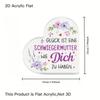 Heart-Shaped Acrylic Tabletop Decoration, "Having A Mother-In-Law Like You Is A Fortune" with Lavender and Rose Floral Patterns, Country Style Living