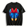 Snow White Themed Apple Bow Print Casual Top Pure Cotton T-shirt
