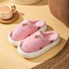 Fashion 2025 Winter Cartoon Print Cotton Slippers Women Indoor Non-Slip Thick Soled  Slippers Woman Warm Soft Plush Shoes Female