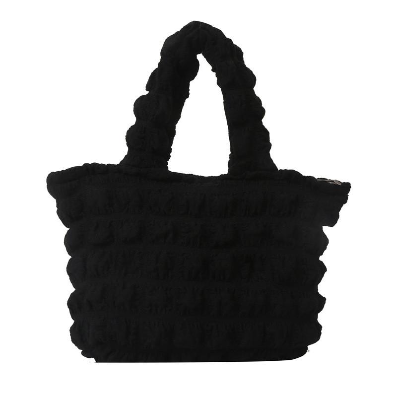 Chic Minimalist Black Canvas Tote Bag For Women With Retro Style Ideal For Casual Outfits