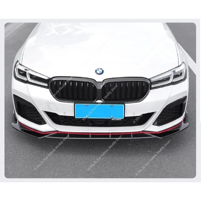 For BMW G30 LCI M Sport 2021-2023 Ccar Front Bumper Lip Spoiler Splitter Diffuser 520i 530i 540i Bumper Guard Cover Body Kit