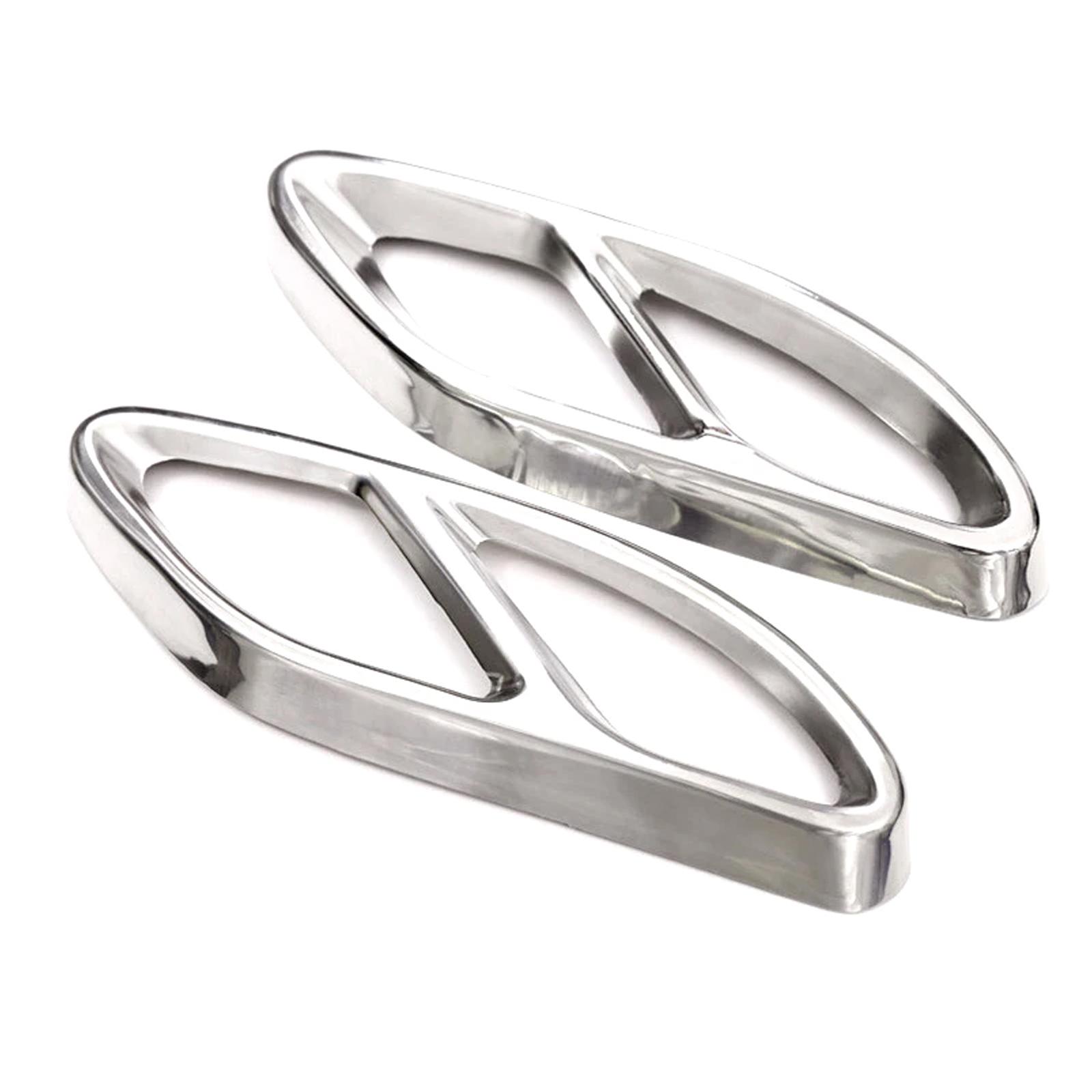 

1 пара Наружные насадки глушителей выхлопной трубы для W176 W205 W213 X253 Накладка на цилиндрическую выхлопную трубу заднего бампера серебряный