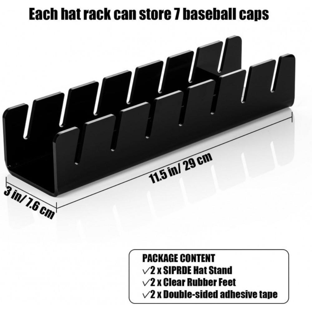 

Quality Acrylic Baseball Cap Holder No Install Space-Saving Acrylic Hat Organizer Hat Storage Rack Baseball Cap чёрный