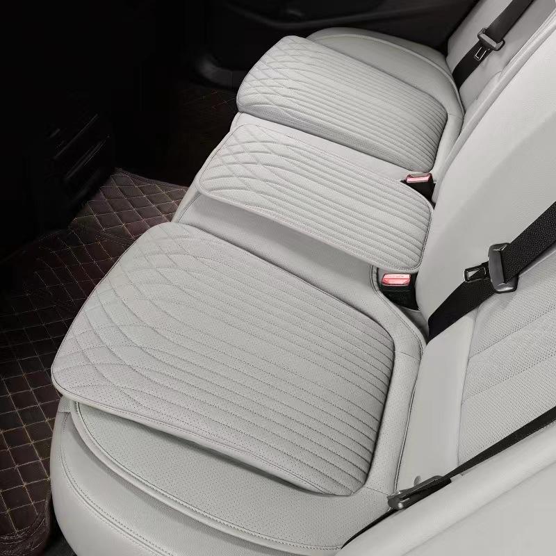 For Tesla Car Cushion Nappa Leather Breathable Non-slip Car Seat High Rebound Pad Seat Cushion Four Seasons Universal Auto Seat