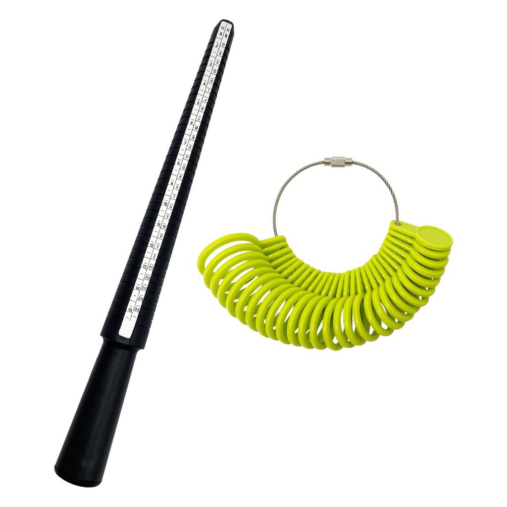 Four-in-One Ring Sizer: Plastic Mandrel Finger Sizing Tool