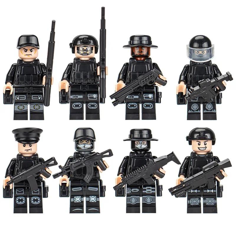 Militärserie, Spezialeinheiten, bewaffnete Spezialpolizei, Mini-Figuren, Bausteine und Spielzeug, Actionfiguren und Geschenke.