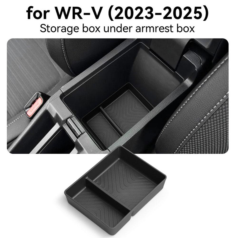 Armrest Storage Box For Wr-v 2025-2025 Armrest Lower Storage Box Car Tray Abs Organizer Black Accessories For W S4w3