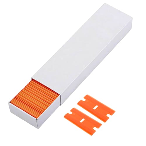 lifactlab. Plastic Scraper Replacement Blades, Resin Blades for Sticker Removal, Made of POM Resin, Pack of 100