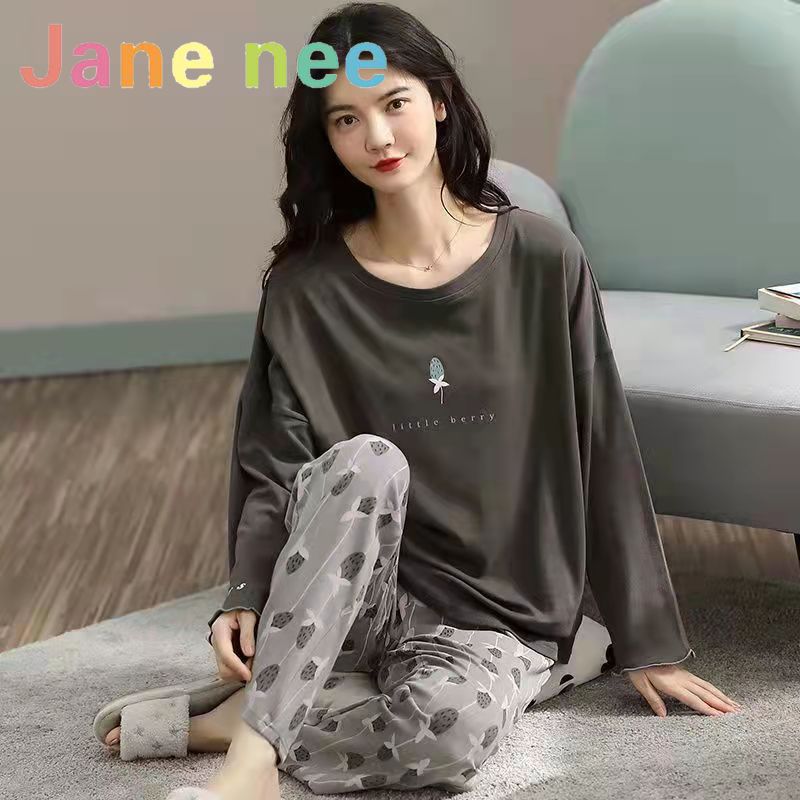 18 barev Nové zimní pyžamo, dámské, korejská verze, s dlouhým rukávem, domácí oblečení, volné, velká velikost, dvoudílný oblek, lze nosit venku