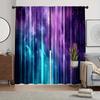 2pcs Blue-Purple Galaxy Fabric Curtains – Rod Pocket Design, Ideal for Kitchen Living Room and Bedroom Decor