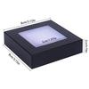 8x8 LED Multi-color Crystal Lamp Holder with 3D Laser Carved Square Body and Black Silver Base