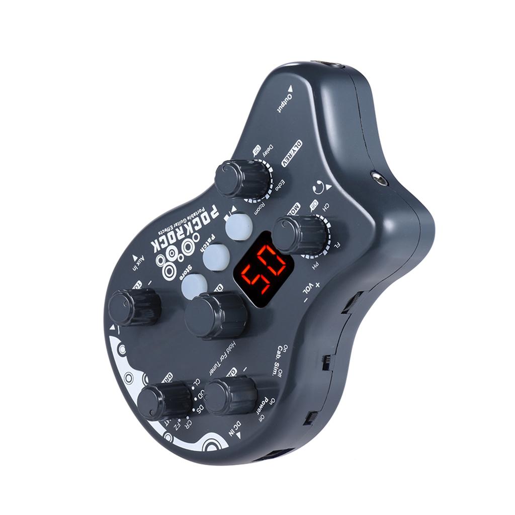 PockRock Portable Guitar Multi-effects Processor Effect Pedal 15 Effect Types 40 Drum Rhythms