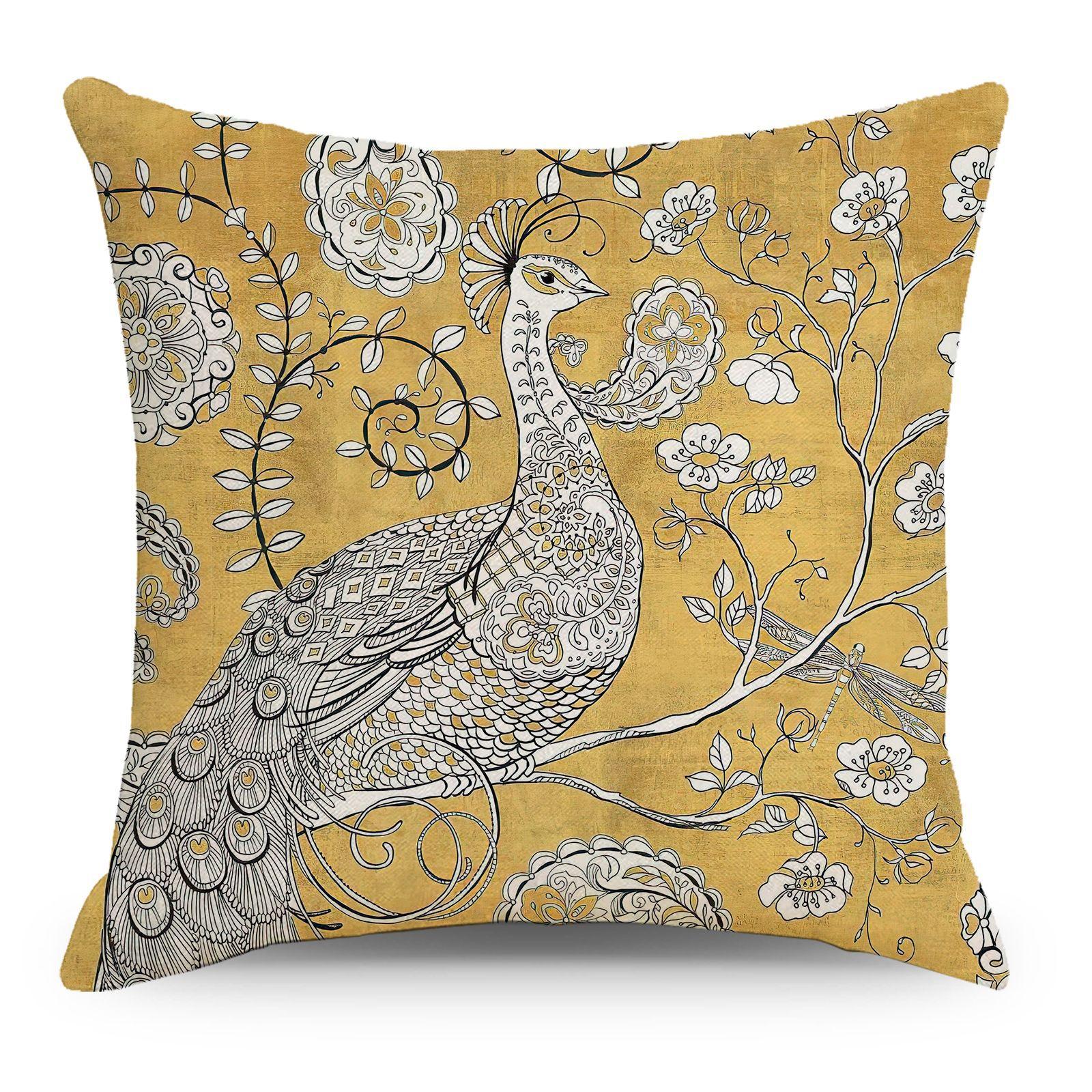 

Наволочка в европейском стиле, ретро, ностальгический узор, животное, птица, домашняя, мандала 45*45cm