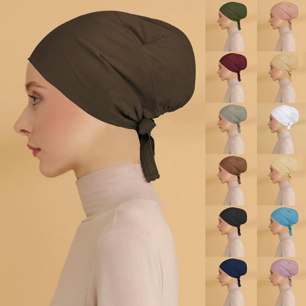 Women's Strap Headband Base Hat Thin Solid Color Versatile Headband Hat
