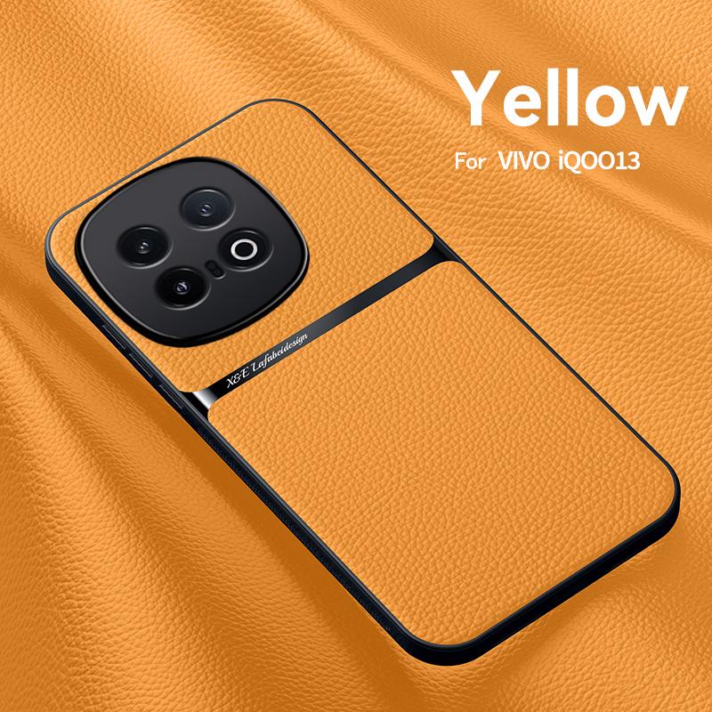High Grade Luxury Magnetic Car Holder Leather Case For VIVO IQOO13 Vivo iQOO 13 Silicone Protective Back Cover